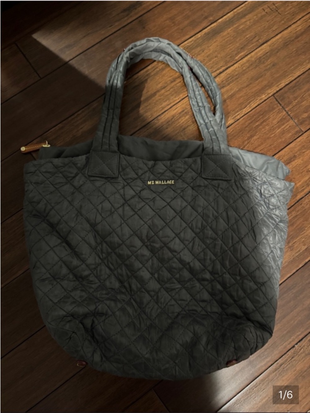 MZ Wallace quilted Magnet Grey Tote Bag - Picture 3 of 7